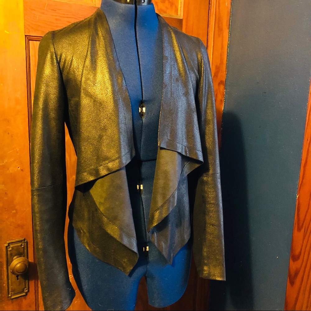 ABS Platinum draped black jacket, XS